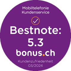Bestnote Kundenservice - bonus.ch